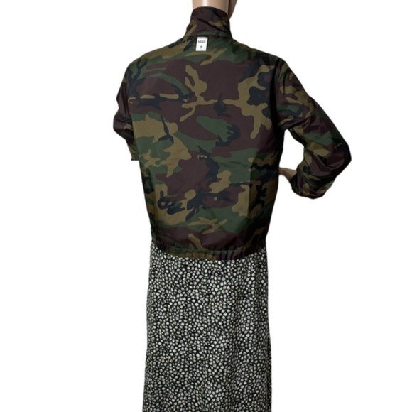 Vans Sport Check Reversible Jacket Black Casual Camo Women's Size XS VN0A4SB2BLK - Picture 11 of 12